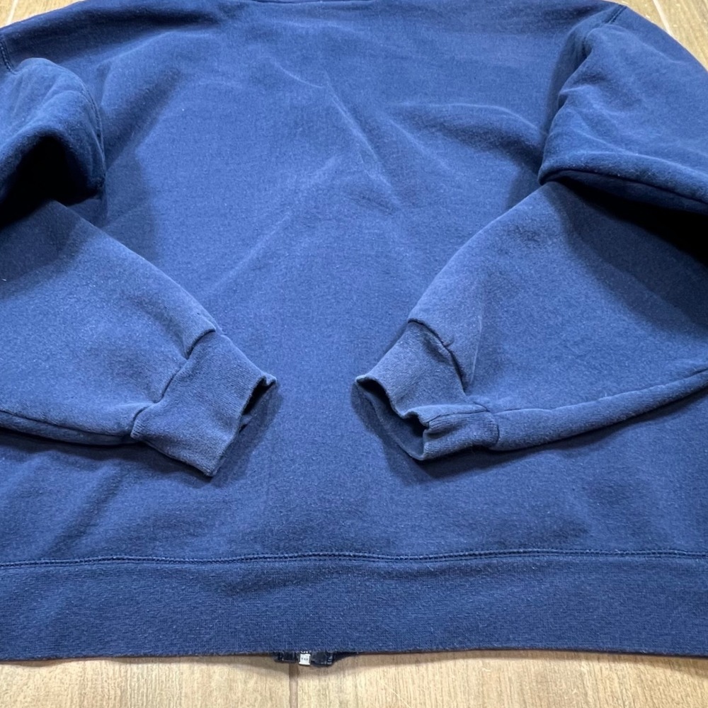 Starter Mens Navy Blue Full Zip Hoodie Fleece Embroidered Logo Sweatshirt M - Picture 12 of 13